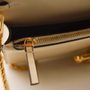 Tory Burch Long Elanore Cream White Gold Logo Chain Shoulder Bag