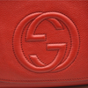 Gucci Pebbled Calfskin Medium Soho Flap Crossbody Red