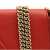 Gucci Pebbled Calfskin Medium Soho Flap Crossbody Red