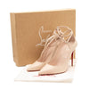 NEW Christian Louboutin Conclusive Pointed Toe Ankle Strap Pump Leche EU 38