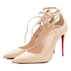 NEW Christian Louboutin Conclusive Pointed Toe Ankle Strap Pump Leche EU 38