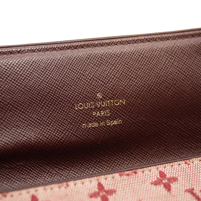 Louis Vuitton monogram emilie wallet with rose ballerine , mini