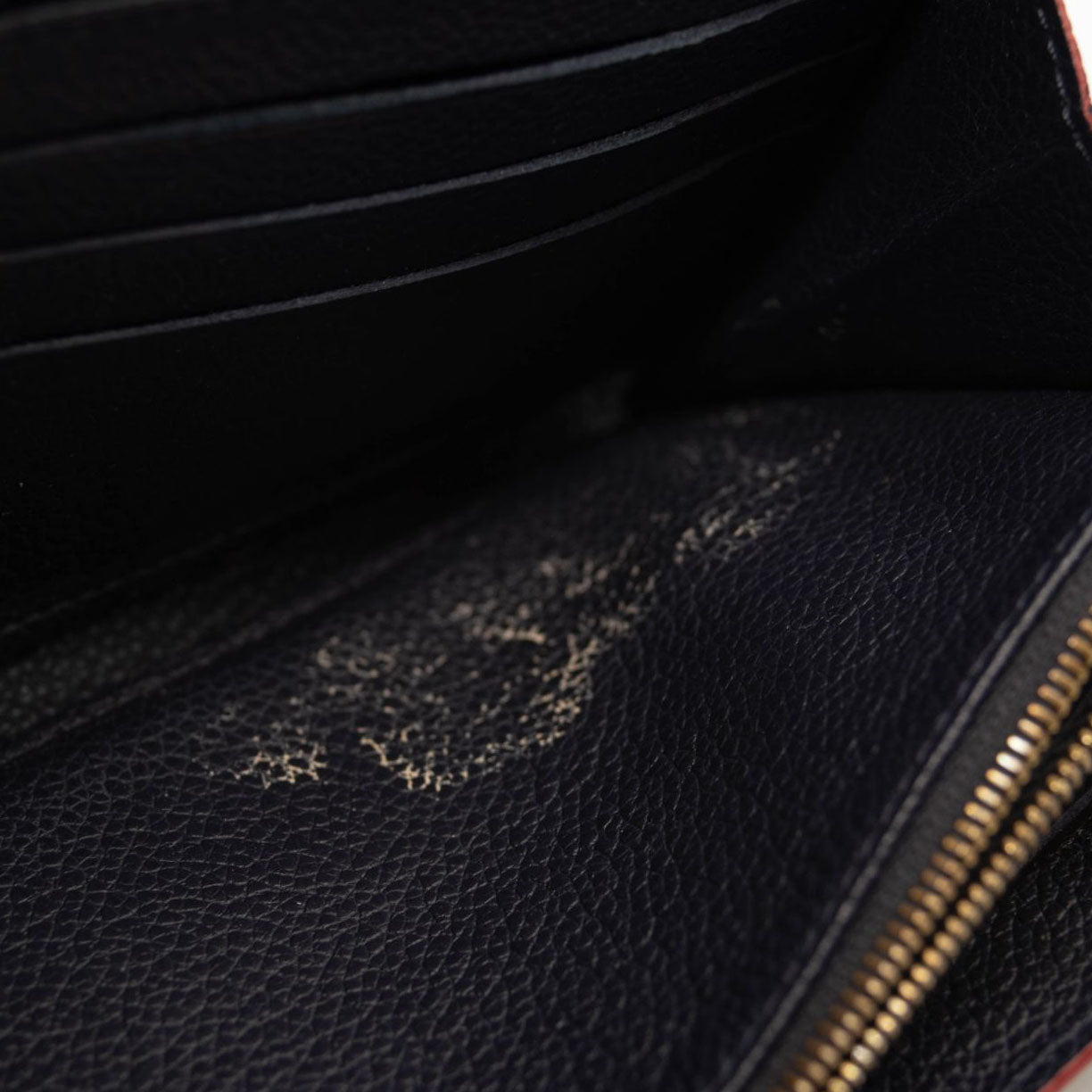 Louis Vuitton Marine Rouge Monogram Empreinte Leather Zippy Wallet Louis  Vuitton