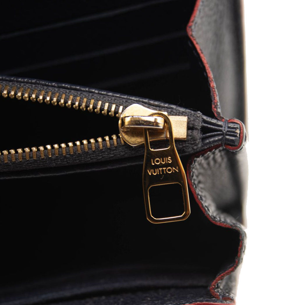 Louis Vuitton Marine Rouge Zippy Empreinte Leather Wallet