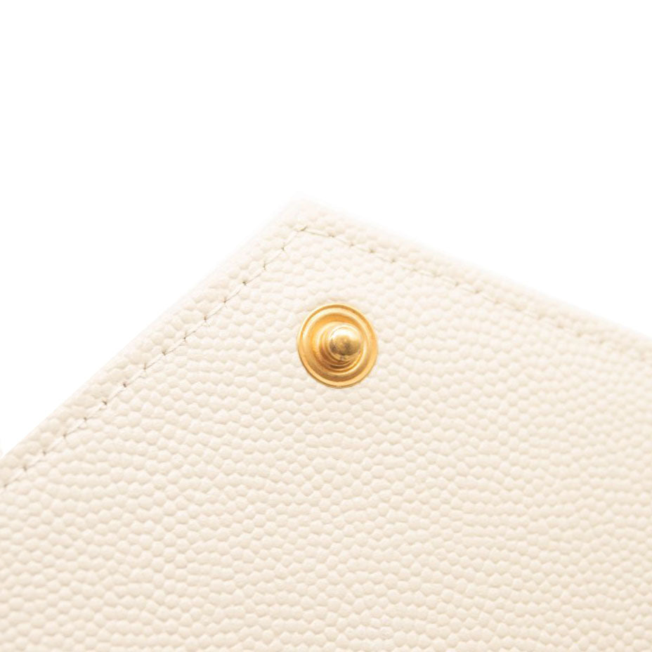 Cassandre Saint Laurent Matelasse Envelope Chain Wallet in Embossed Leather