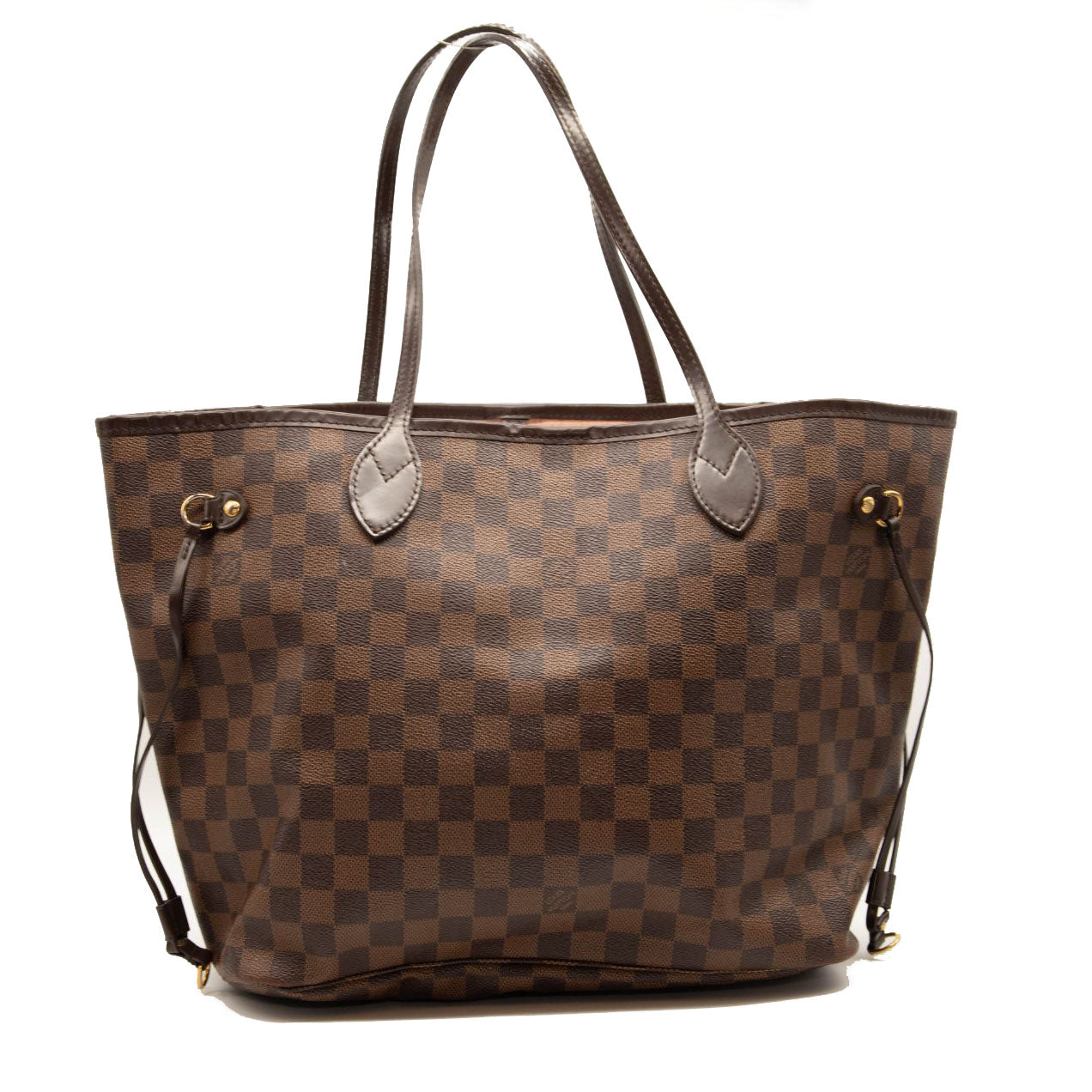 Louis Vuitton Neverfull Bag Mm Damier Ebene Brown Canvas Tote - MyDesignerly