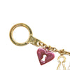 LOUIS VUITTON Love Lock Heart Key Chain Bag Charm