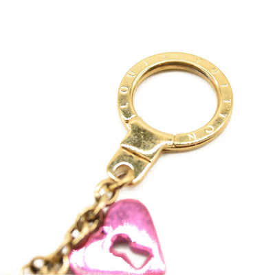 LOUIS VUITTON Love Lock Heart Key Chain Bag Charm