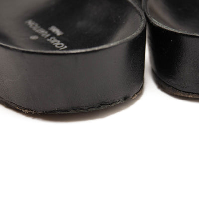 Louis Vuitton Black Leather Wave Bom Dia Mule Sandals Size 41 Louis Vuitton  | The Luxury Closet