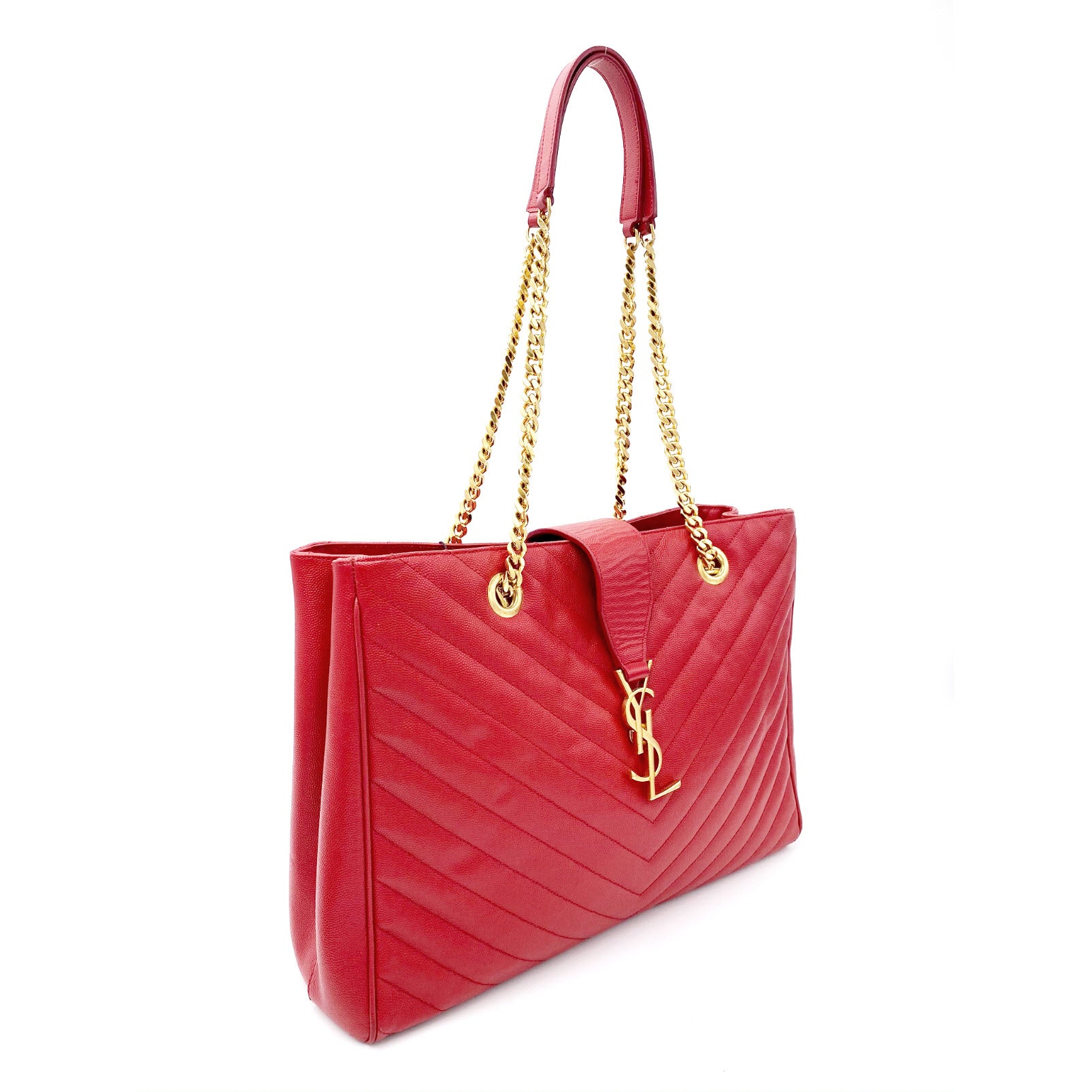 Saint Laurent Classic Monogram College Bag Matelasse Chevron Leather a -  MyDesignerly