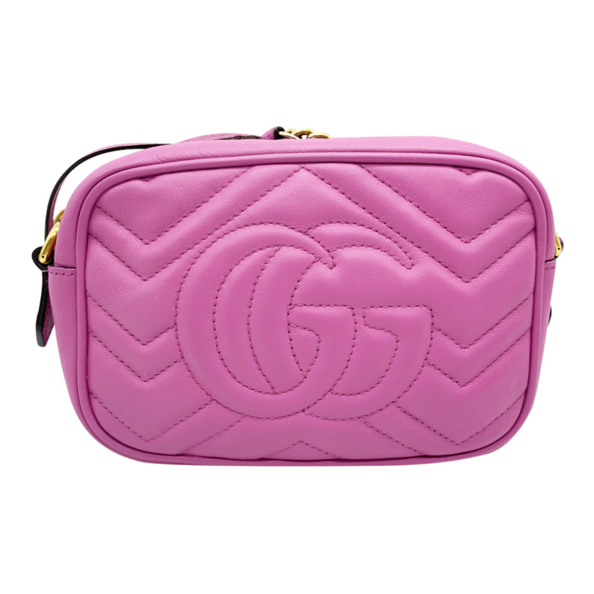 GG Matelassé mini bag in pink leather