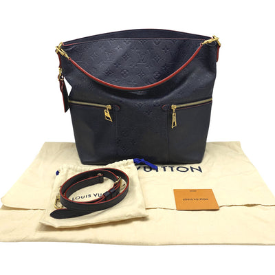 Louis Vuitton Melie Handbag Monogram Empreinte Leather Blue 2359261