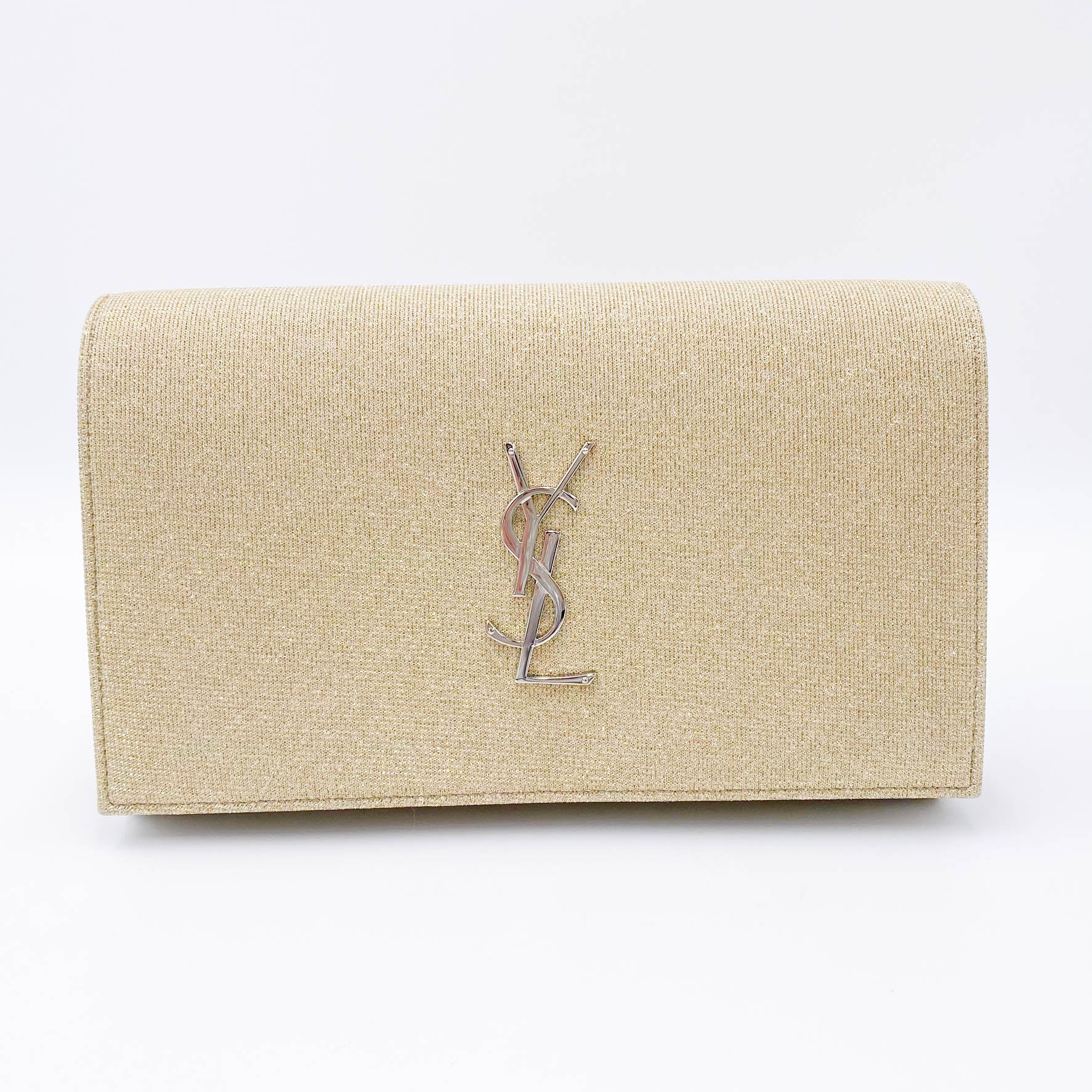 YSL Cream & Gold Star Mini Wallet (New In Box)