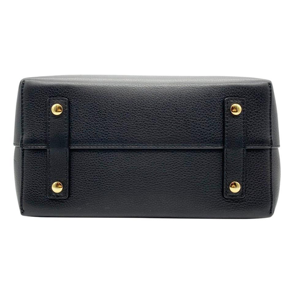 Burberry Small Belt Triple Stud Satchel Black Leather Shoulder Bag -  MyDesignerly