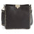 Valentino Vitello Black Rockstud Crossbody Hobo