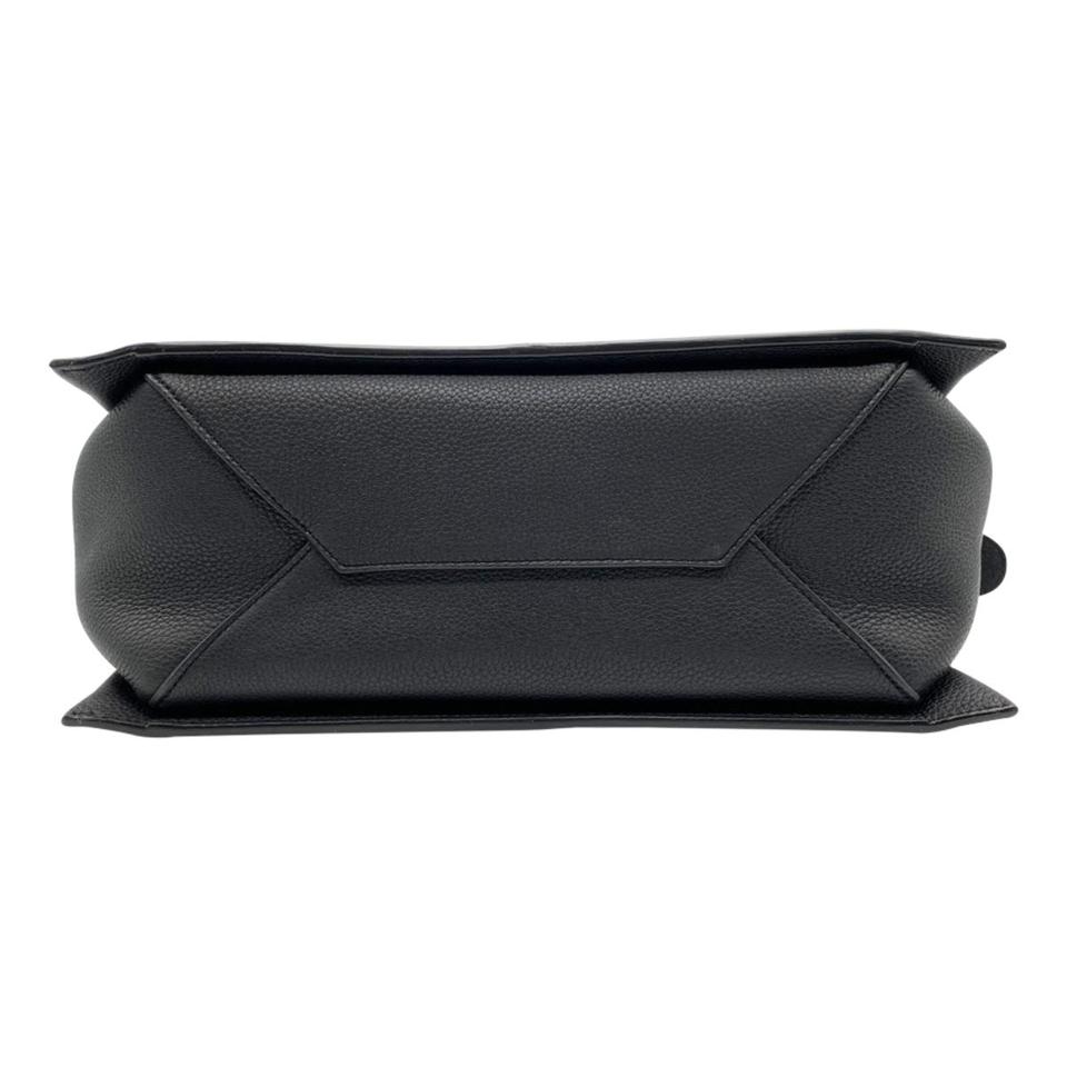 Celine Black Leather Trifold Clutch on Chain Bag