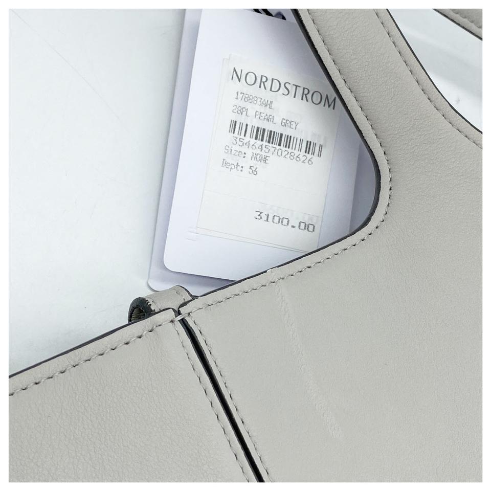 Céline Tri-Fold Smooth Calfskin Medium Grey Leather Shoulder Bag