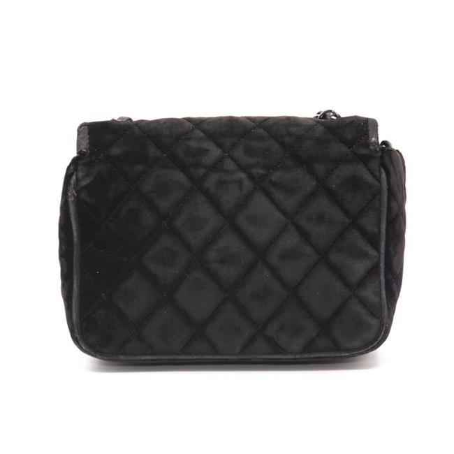 Chanel Black Vintage Classic Suede Mini Square Flap Bag