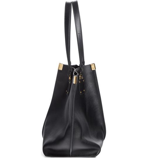 Chlo Medium Vick Black Leather Tote