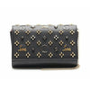 Christian Louboutin Clutch Spikes Paloma Loubinthesky Black Leather Shoulder Bag