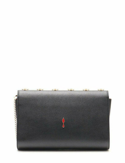 Christian Louboutin Clutch Spikes Paloma Loubinthesky Black Leather Shoulder Bag