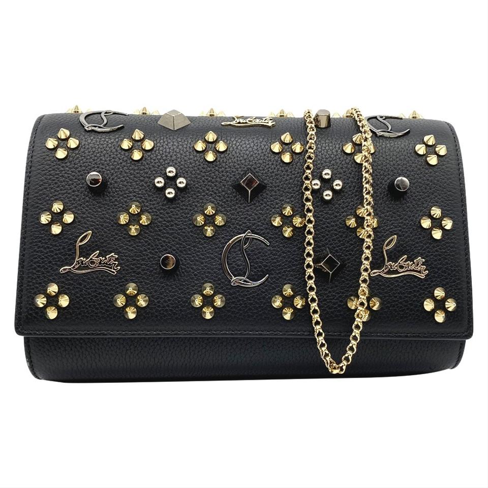 Paloma Embellished Leather Clutch in Neutrals - Christian Louboutin