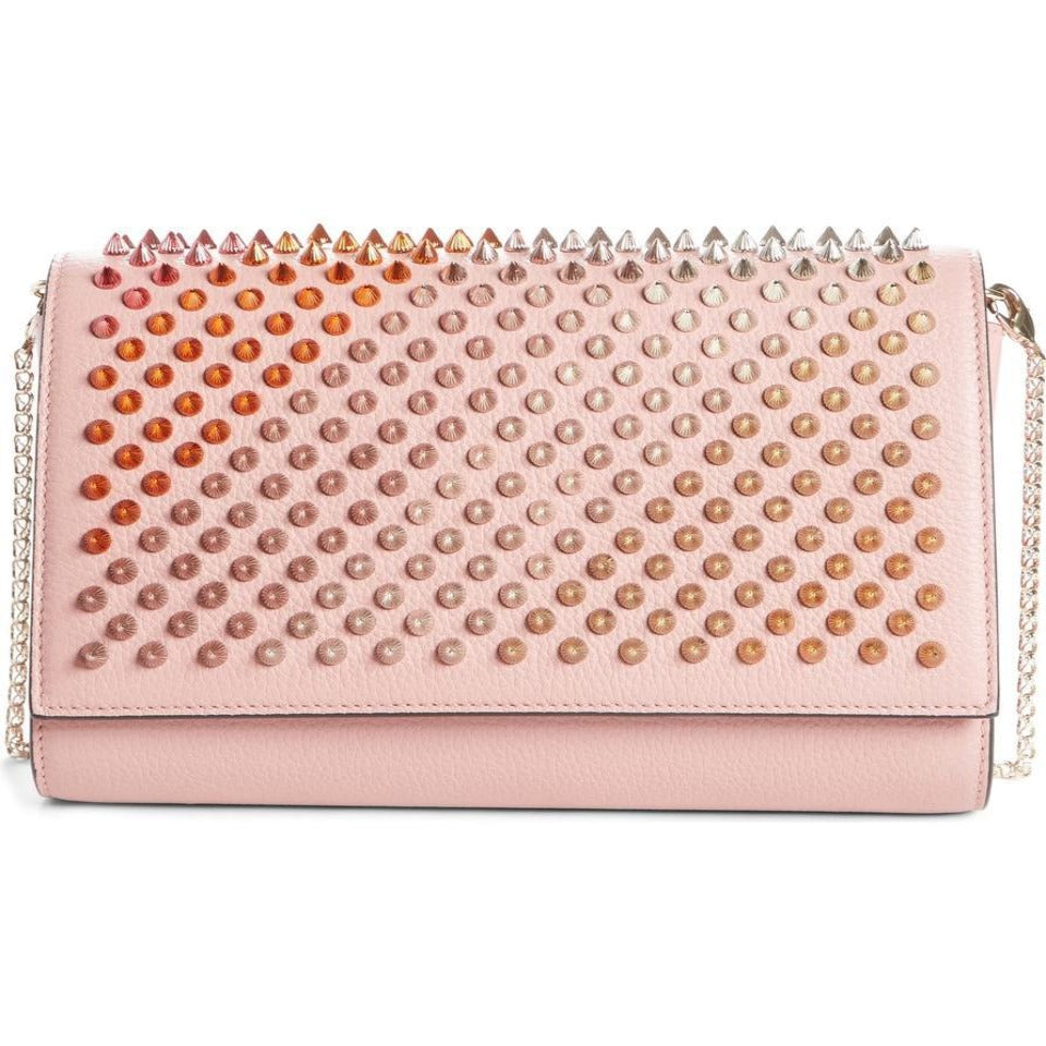 Christian Louboutin Clutch Paloma Salmon Pink Leather Shoulder Bag -  MyDesignerly