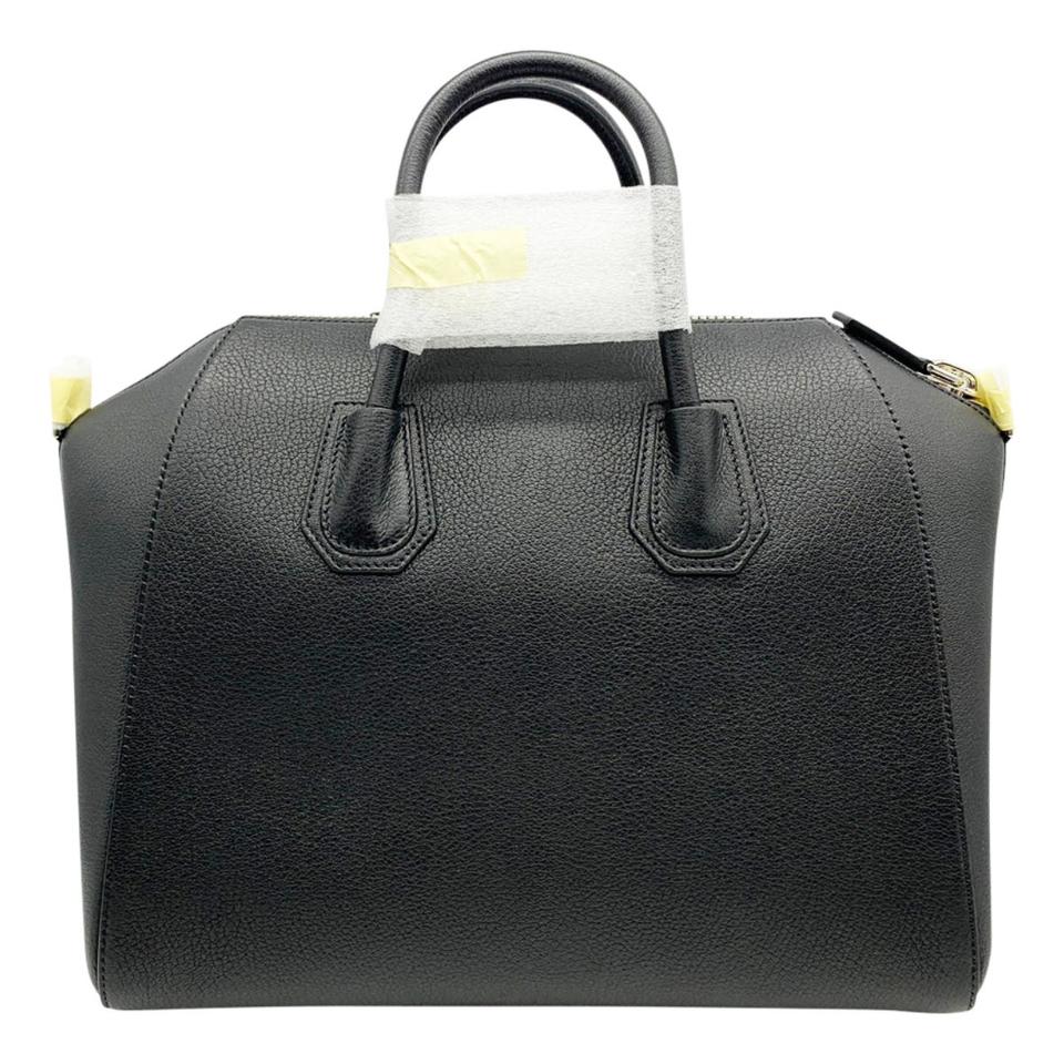 Givenchy Medium Antigona Black Sugar Leather Satchel Bag