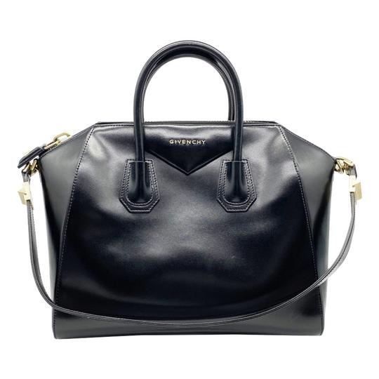 Givenchy Shiny Lord Calfskin Medium Antigona Black Leather Tote