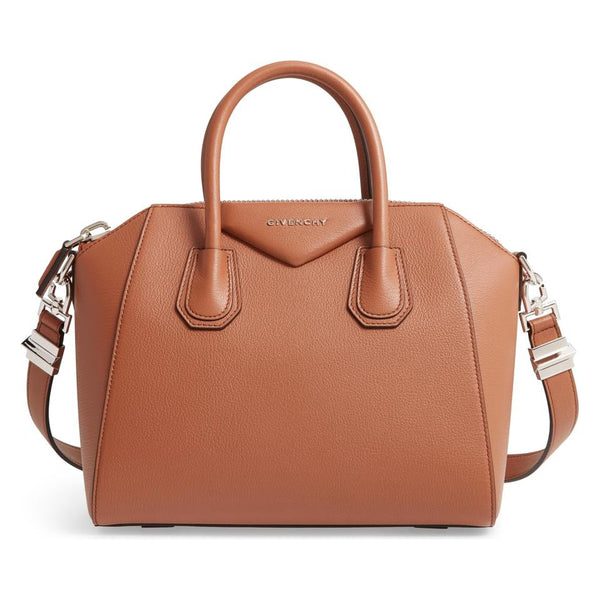 Givenchy Small Antigona Satchel Brown Leather Shoulder Bag - MyDesignerly