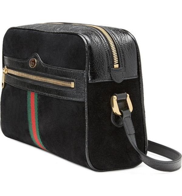 Gucci Ophidia Triple Zip Crossbody Bag Suede Mini - ShopStyle