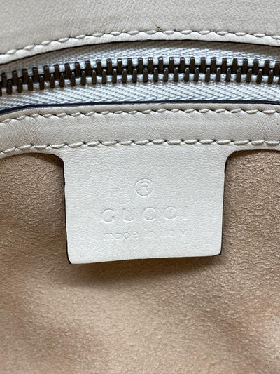 Gucci GG Marmont Calfskin Matelasse Small White Leather Shoulder Bag