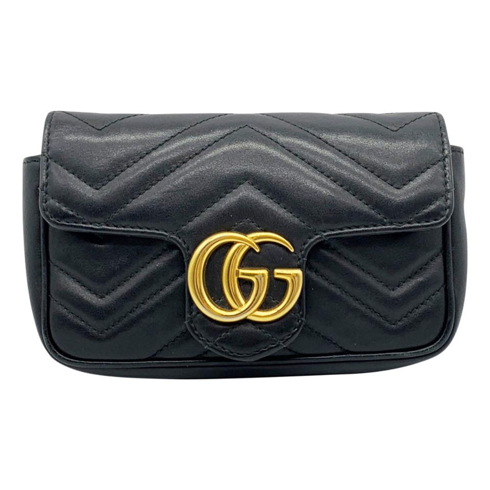Gucci Marmont - Pre-owned Women's Leather Cross Body Bag - Black - One Size