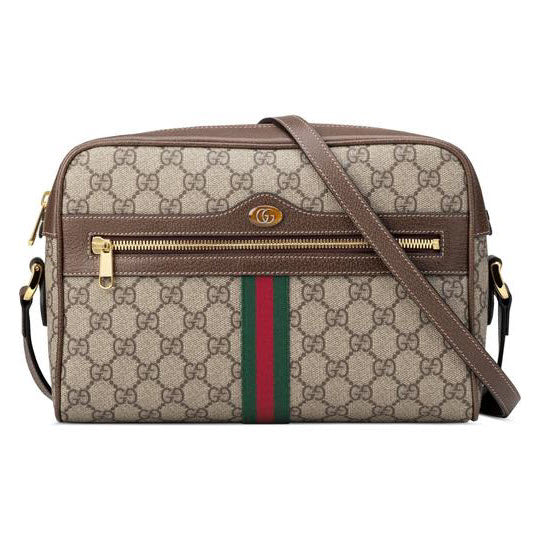 Neutral Ophidia medium GG-canvas and leather tote bag, Gucci