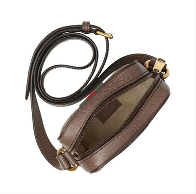 Authentic Gucci Ophidia Messenger Bag GG Canvas Mini Brown-EUC