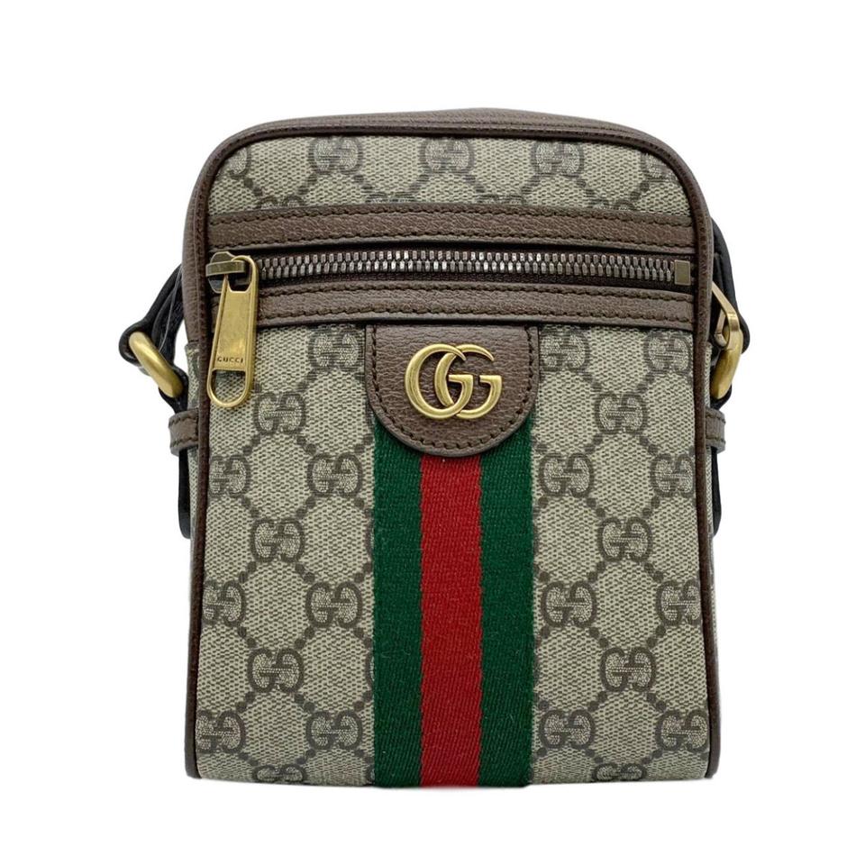 Gucci Men's GG Canvas Messenger Bag - Brown
