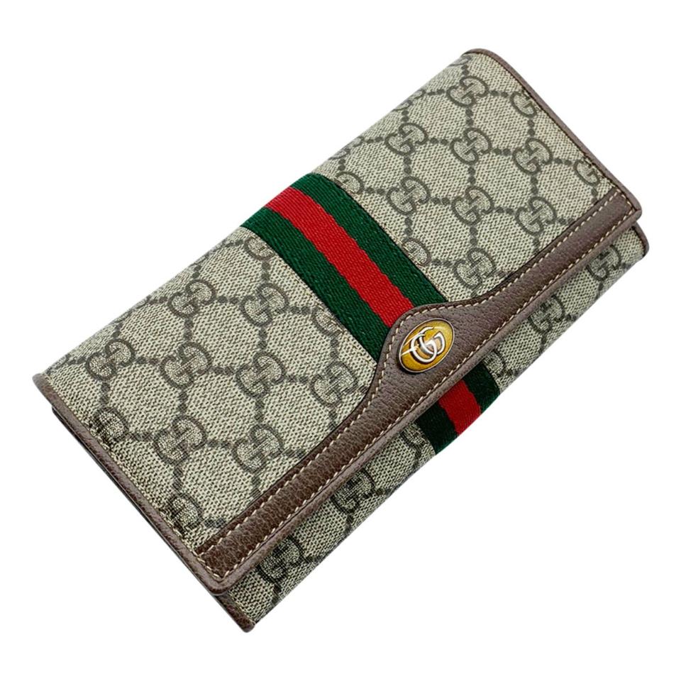 Gucci Wallet on Chain Ophidia Flap Brown Gg Supreme Canvas Shoulder Ba -  MyDesignerly