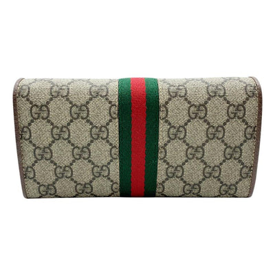 Gucci Ophidia Textured Leather-trimmed Printed Coated-canvas Wallet in  Brown