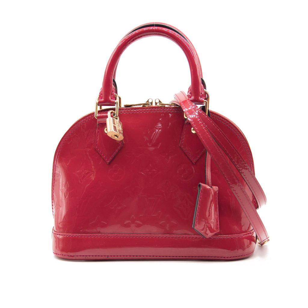 Alma bb patent leather handbag Louis Vuitton Pink in Patent leather -  33214647