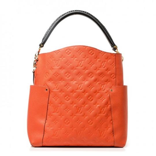 Louis Vuitton Bagatelle Empreinte Abricot Orange Calfskin Leather Hobo Bag