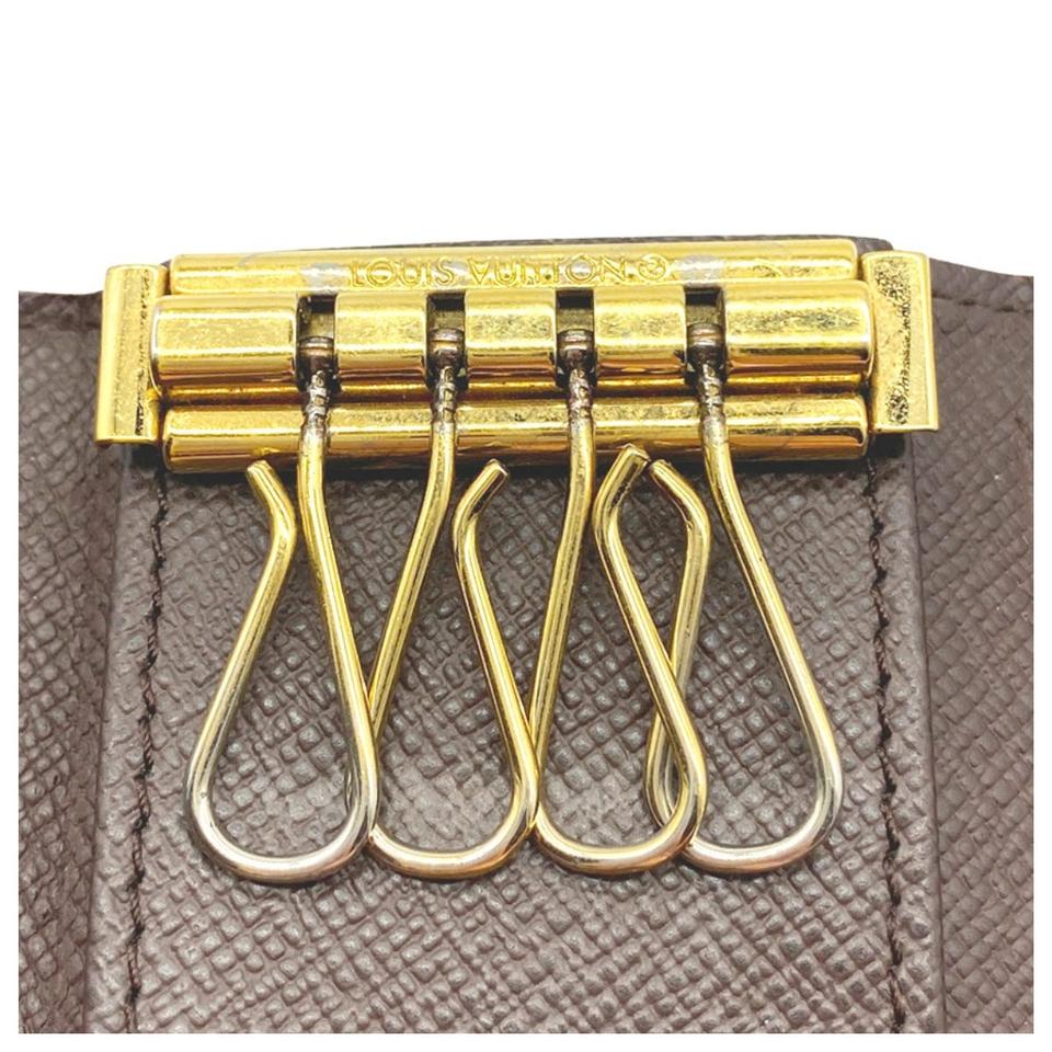 Louis Vuitton Key Holder Multicles 4 Damier Ebene Brown in Canvas