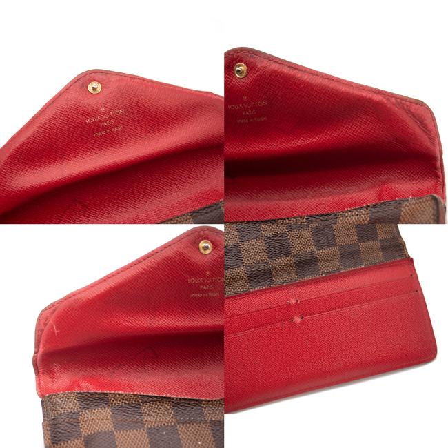 Louis Vuitton Wallet Brown Red