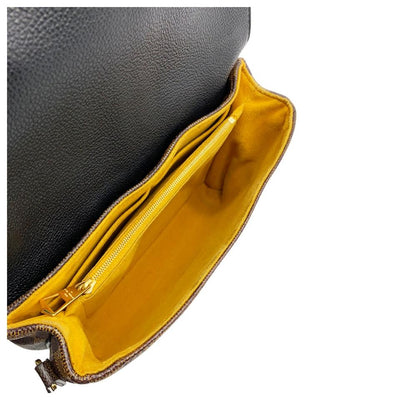 Louis Vuitton Clapton Handbag Damier and Leather PM Black 2282651