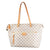 Louis Vuitton Damier Azur Iena Mm White Canvas Tote Rose Ballerine