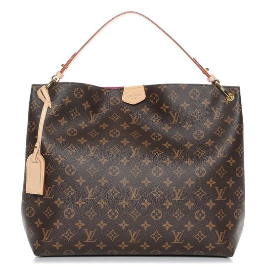 Louis Vuitton Graceful Hobo Mm Brown Monogram Canvas Tote