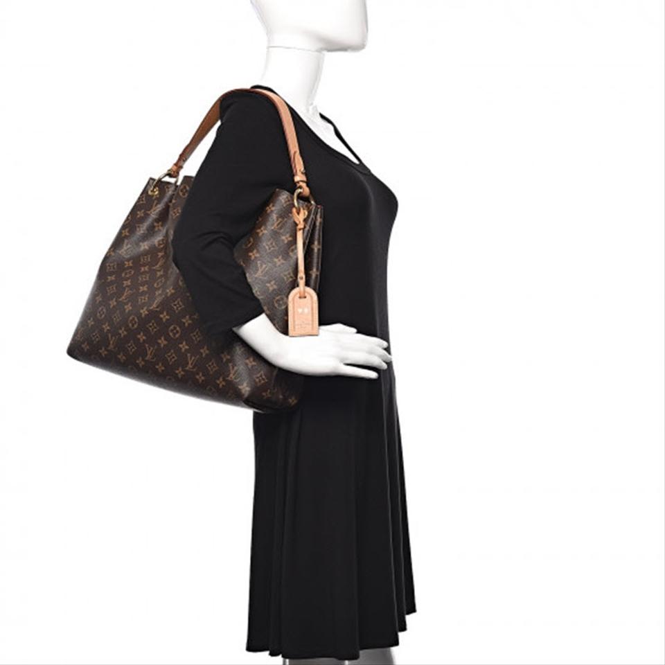 Louis Vuitton Graceful Handbag Monogram Canvas MM Brown