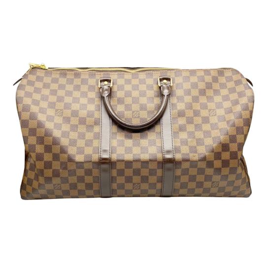 Louis Vuitton Keepall Duffle 50 Brown Damier Ebene Canvas Weekend/Travel Bag