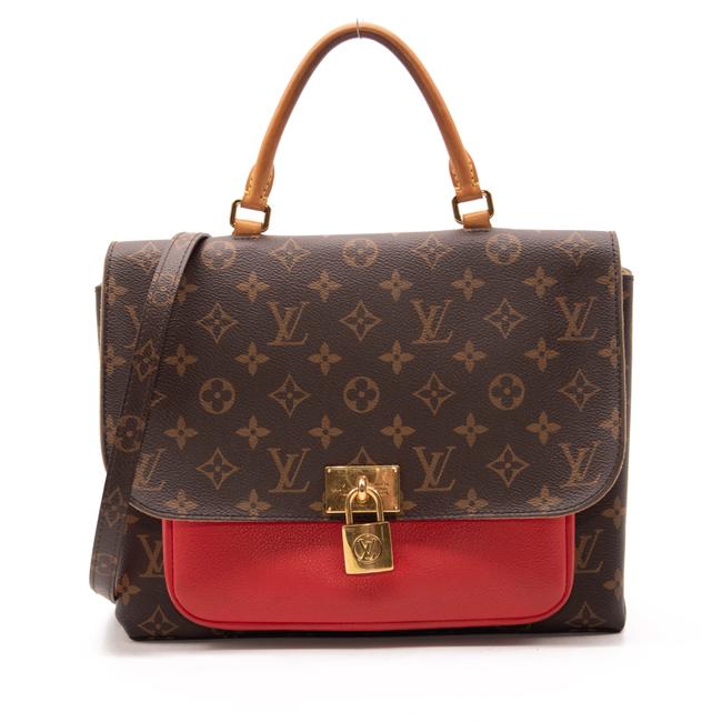 Louis Vuitton Red Canvas Monogram New Square H27 Top Handle Bag