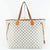 Louis Vuitton Neverfull Bag Gm Damier Azur Purse White Leather and Canvas Tote