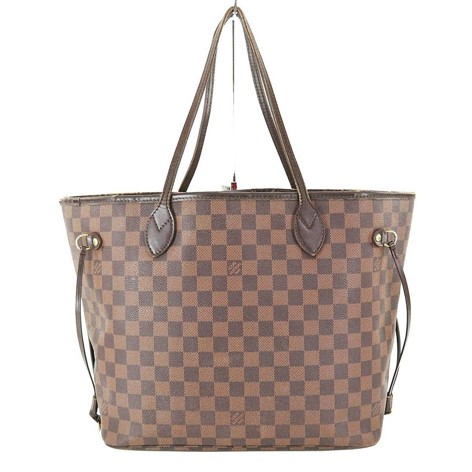 Louis Vuitton Neverfull Bag Mm Damier Ebene Brown Canvas Tote